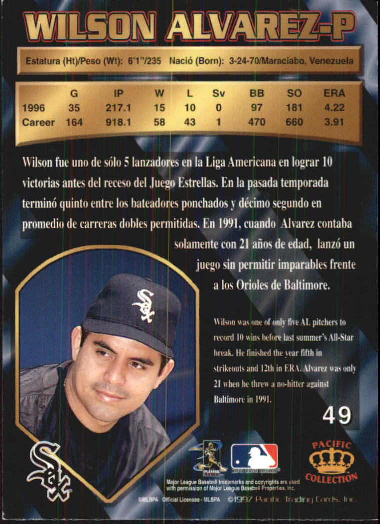 B1494- 1997 Pacific Baseball Cards 1-250 +Rookies -You Pick- 15+ FREE US SHIP - Picture 89 of 425
