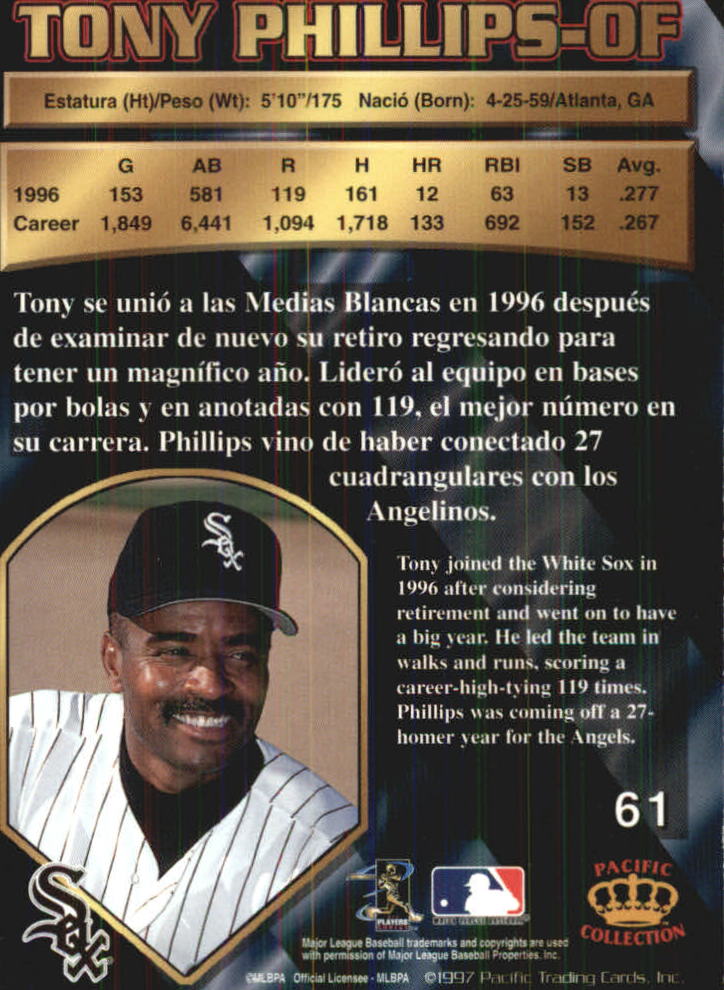 B1494- 1997 Pacific Baseball Cards 1-250 +Rookies -You Pick- 15+ FREE US SHIP - Picture 113 of 425