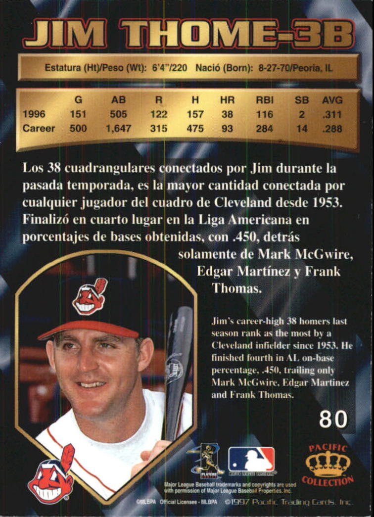 B1494- 1997 Pacific Baseball Cards 1-250 +Rookies -You Pick- 15+ FREE US SHIP - Picture 143 of 425