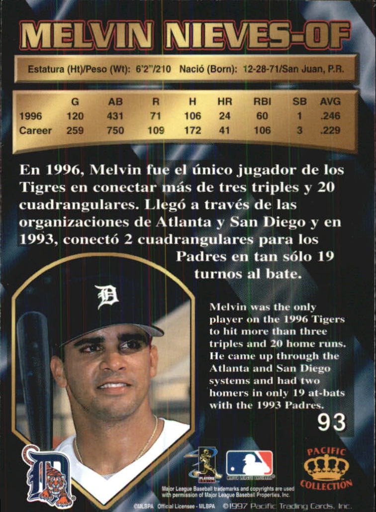 B1494- 1997 Pacific Baseball Cards 1-250 +Rookies -You Pick- 15+ FREE US SHIP - Picture 169 of 425