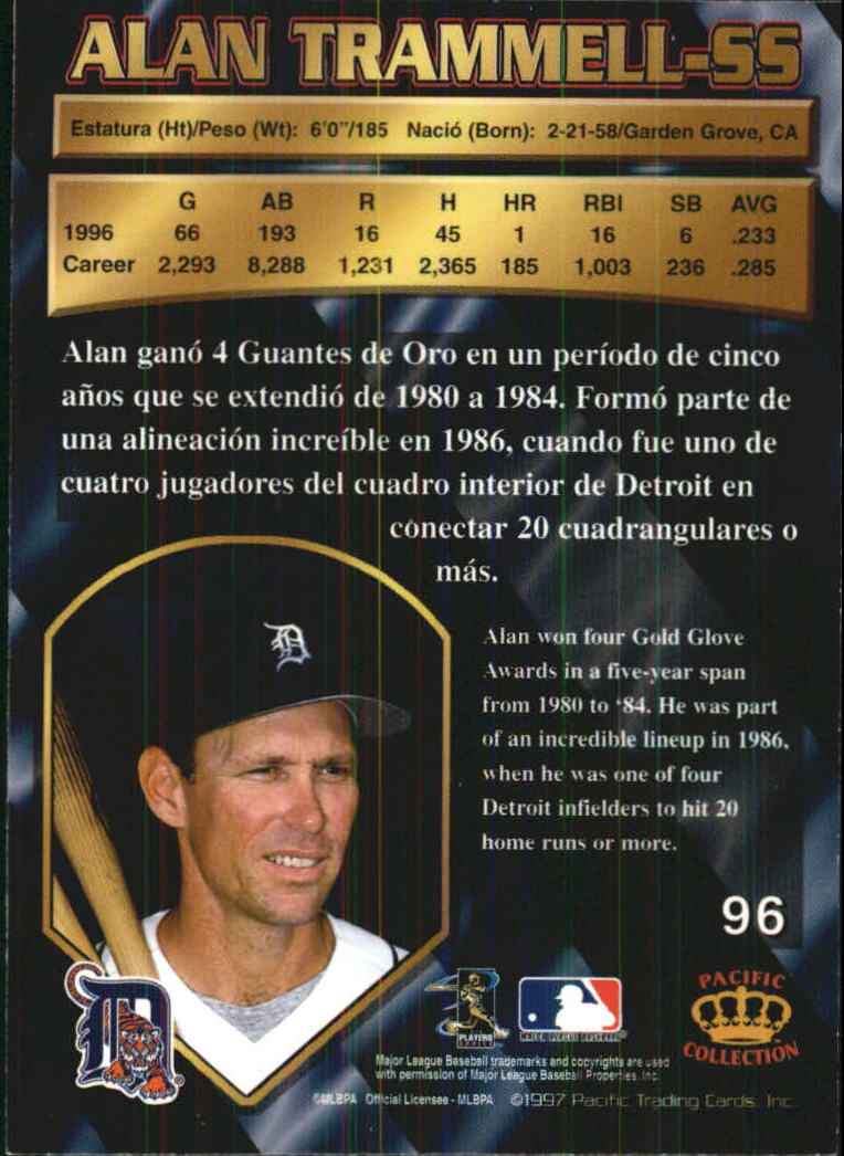 B1494- 1997 Pacific Baseball Cards 1-250 +Rookies -You Pick- 15+ FREE US SHIP - Picture 173 of 425