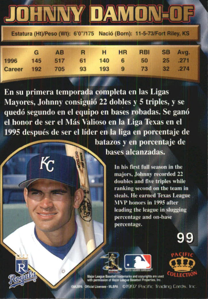 B1494- 1997 Pacific Baseball Cards 1-250 +Rookies -You Pick- 15+ FREE US SHIP - Picture 179 of 425