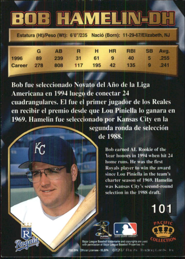 B1494- 1997 Pacific Baseball Cards 1-250 +Rookies -You Pick- 15+ FREE US SHIP - Picture 183 of 425