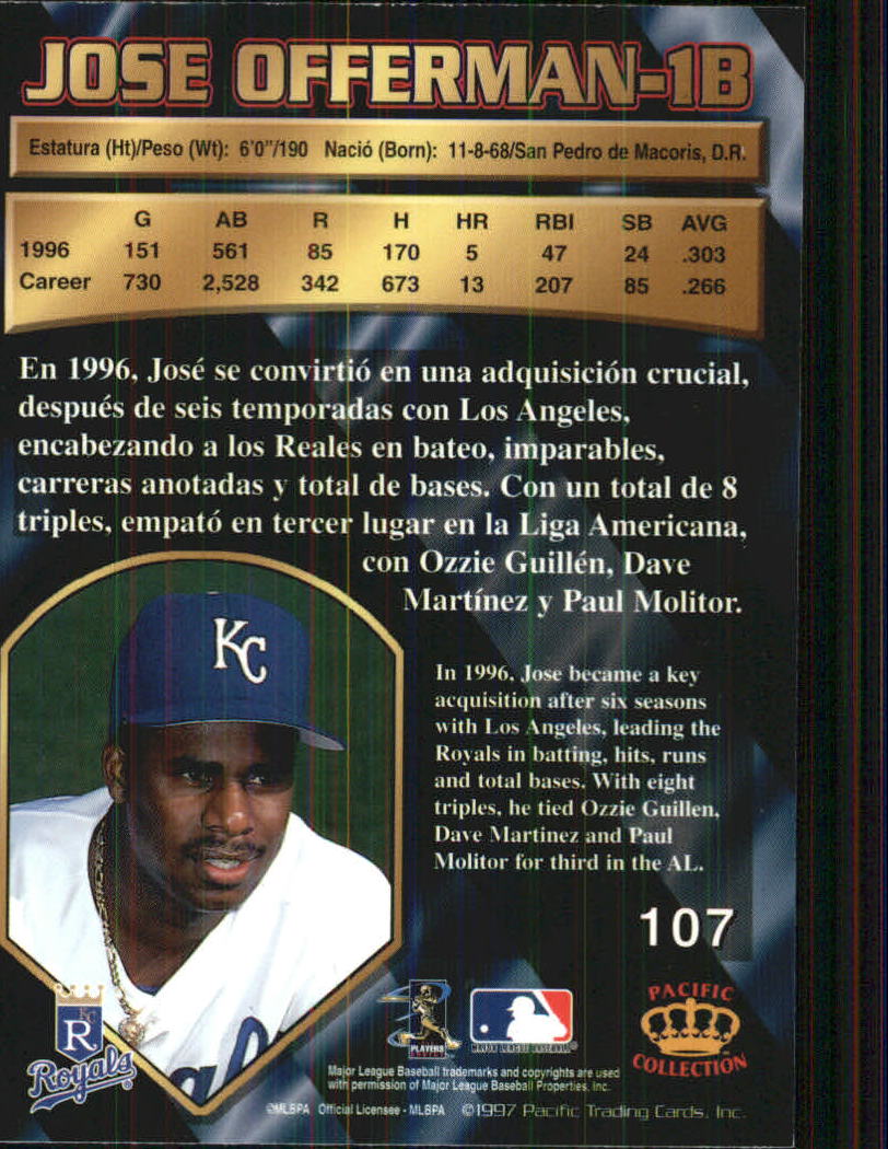 B1494- 1997 Pacific Baseball Cards 1-250 +Rookies -You Pick- 15+ FREE US SHIP - Picture 195 of 425