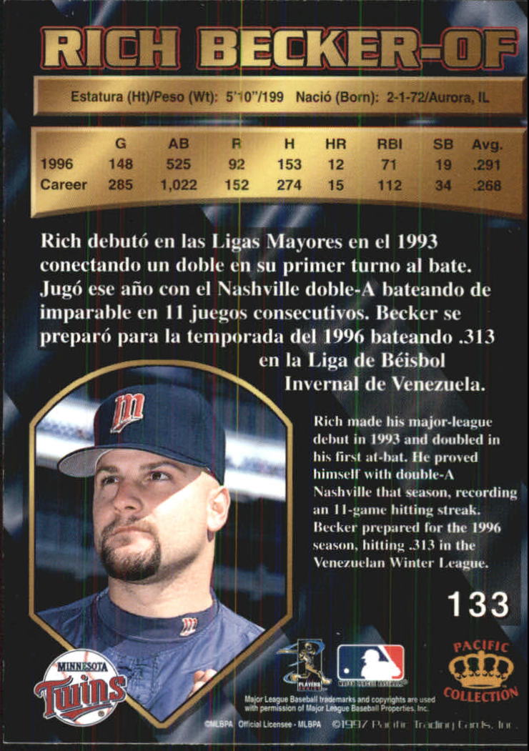 B1494- 1997 Pacific Baseball Cards 1-250 +Rookies -You Pick- 15+ FREE US SHIP - Picture 245 of 425