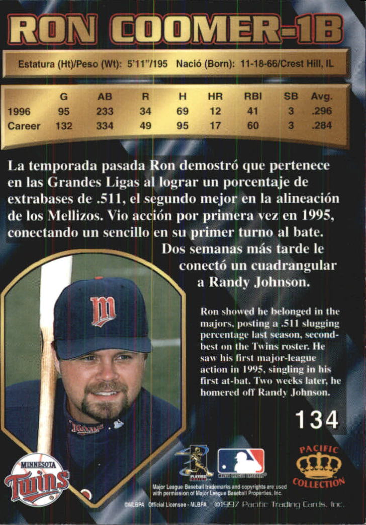 B1494- 1997 Pacific Baseball Cards 1-250 +Rookies -You Pick- 15+ FREE US SHIP - Picture 247 of 425