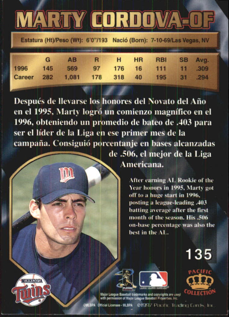 B1494- 1997 Pacific Baseball Cards 1-250 +Rookies -You Pick- 15+ FREE US SHIP - Picture 249 of 425