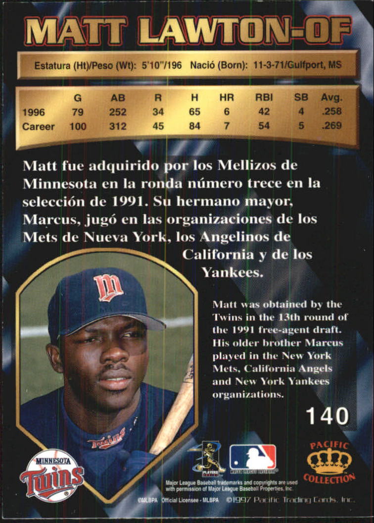 B1494- 1997 Pacific Baseball Cards 1-250 +Rookies -You Pick- 15+ FREE US SHIP - Picture 255 of 425