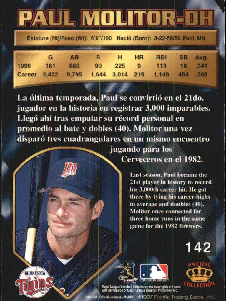 B1494- 1997 Pacific Baseball Cards 1-250 +Rookies -You Pick- 15+ FREE US SHIP - Picture 259 of 425