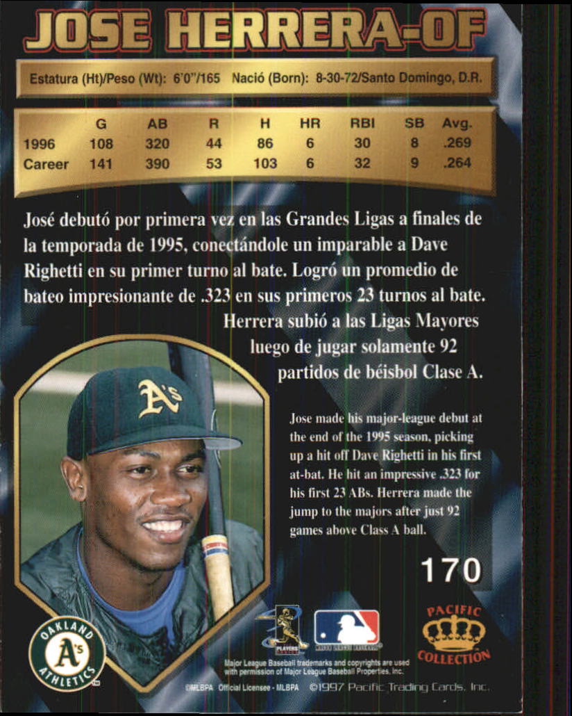B1494- 1997 Pacific Baseball Cards 1-250 +Rookies -You Pick- 15+ FREE US SHIP - Picture 279 of 425