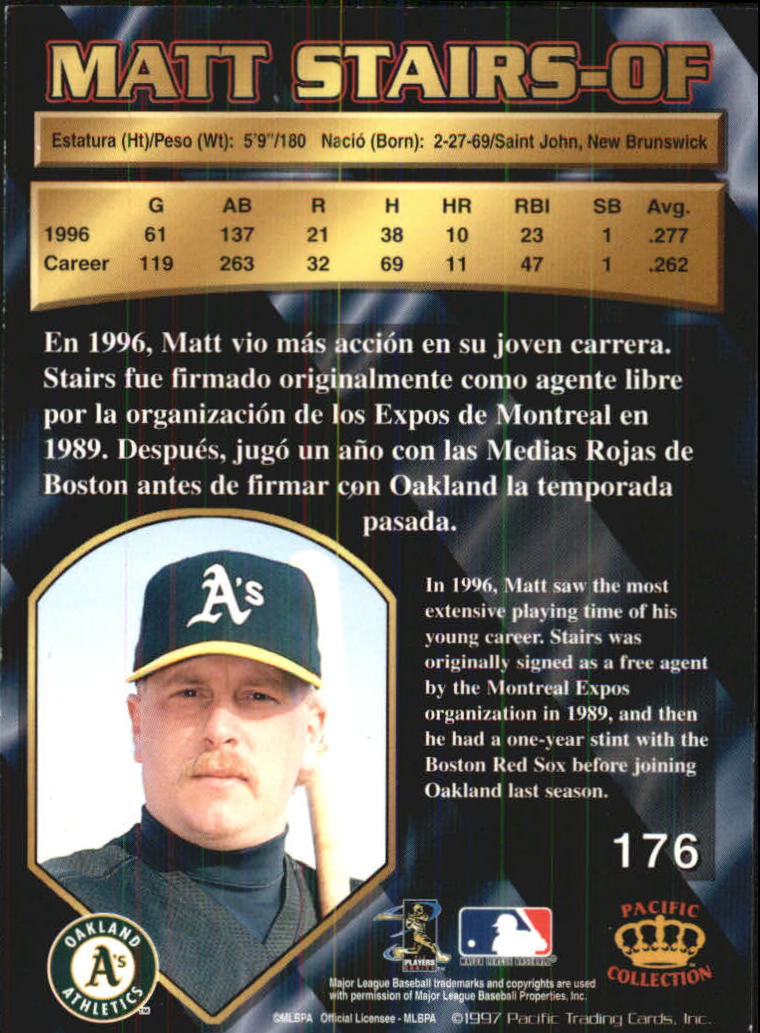 B1494- 1997 Pacific Baseball Cards 1-250 +Rookies -You Pick- 15+ FREE US SHIP - Picture 289 of 425