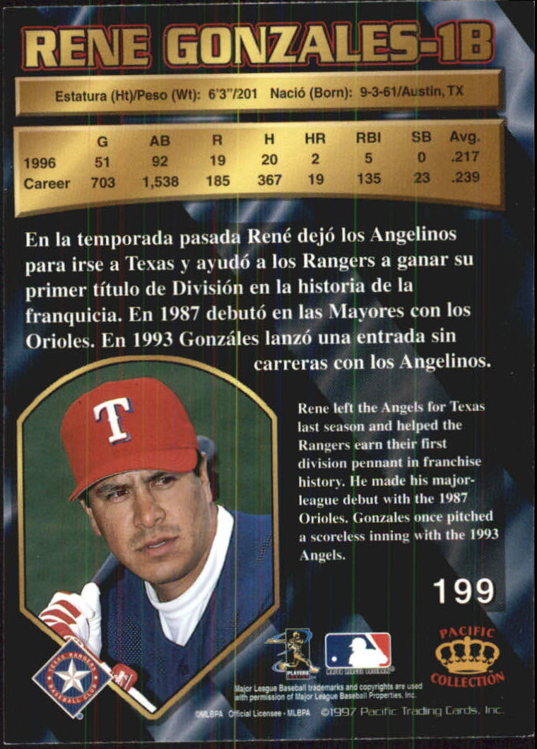 B1494- 1997 Pacific Baseball Cards 1-250 +Rookies -You Pick- 15+ FREE US SHIP - Picture 333 of 425