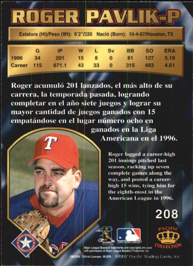 B1494- 1997 Pacific Baseball Cards 1-250 +Rookies -You Pick- 15+ FREE US SHIP - Picture 351 of 425
