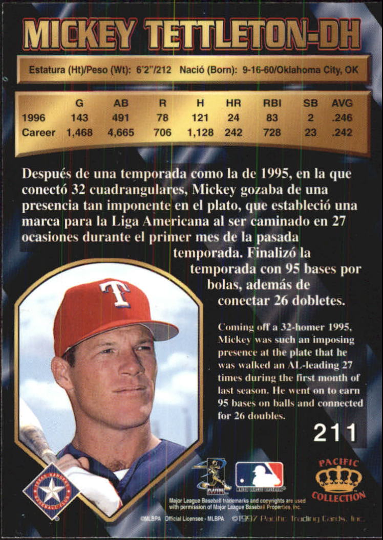 B1494- 1997 Pacific Baseball Cards 1-250 +Rookies -You Pick- 15+ FREE US SHIP - Picture 357 of 425
