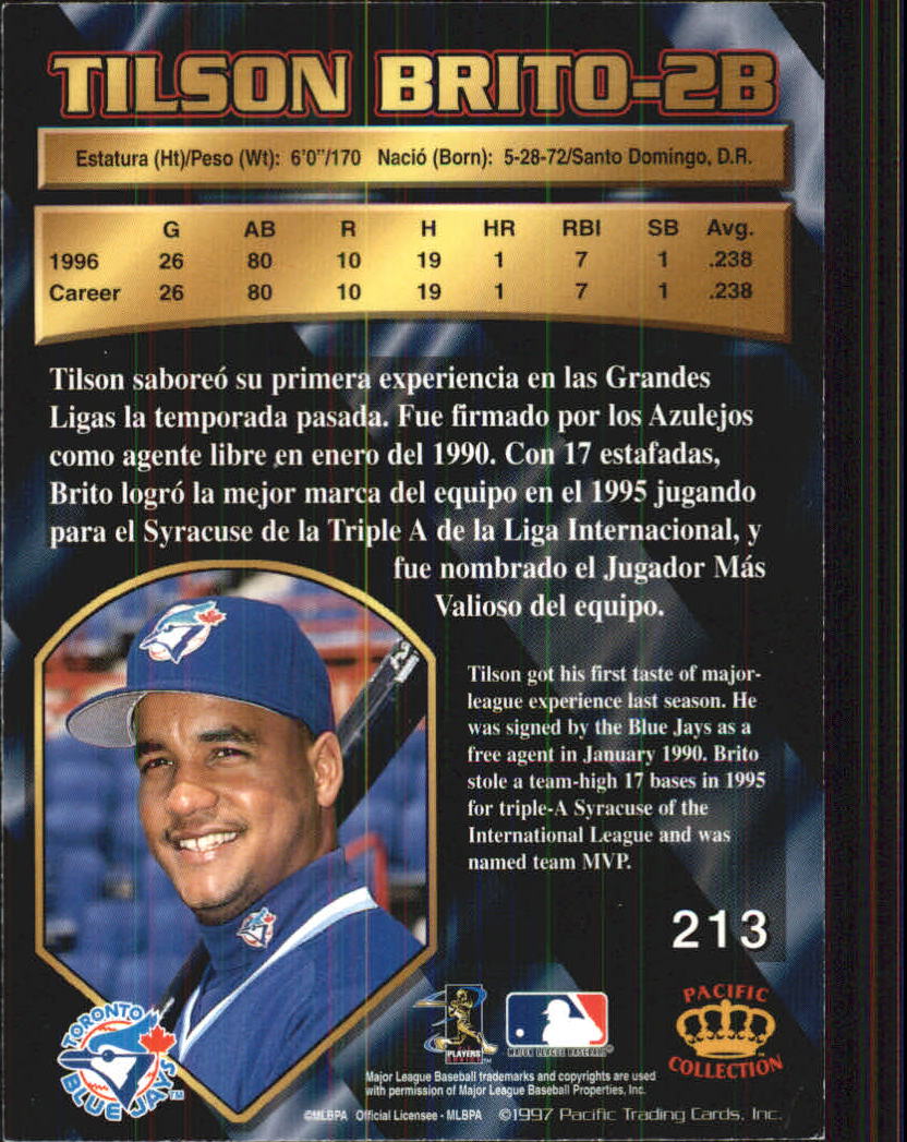 B1494- 1997 Pacific Baseball Cards 1-250 +Rookies -You Pick- 15+ FREE US SHIP - Picture 361 of 425