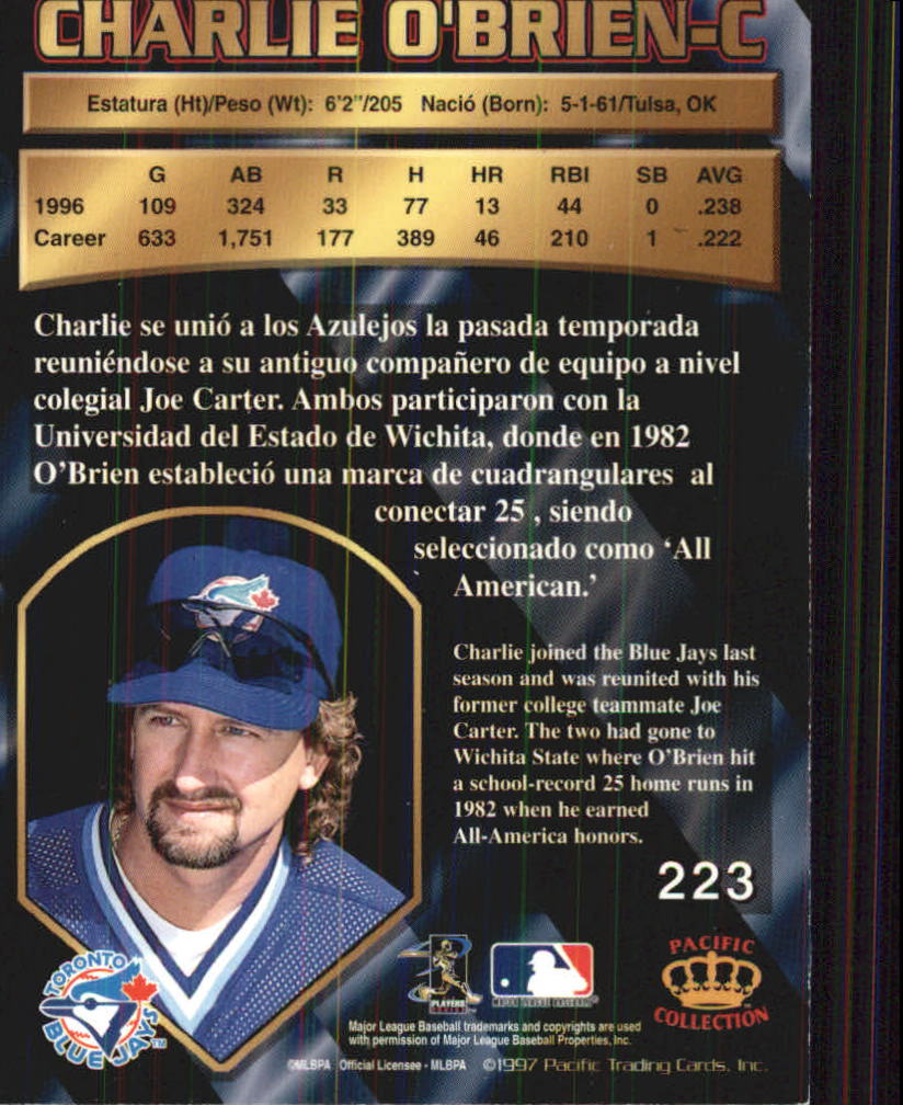 B1494- 1997 Pacific Baseball Cards 1-250 +Rookies -You Pick- 15+ FREE US SHIP - Picture 379 of 425