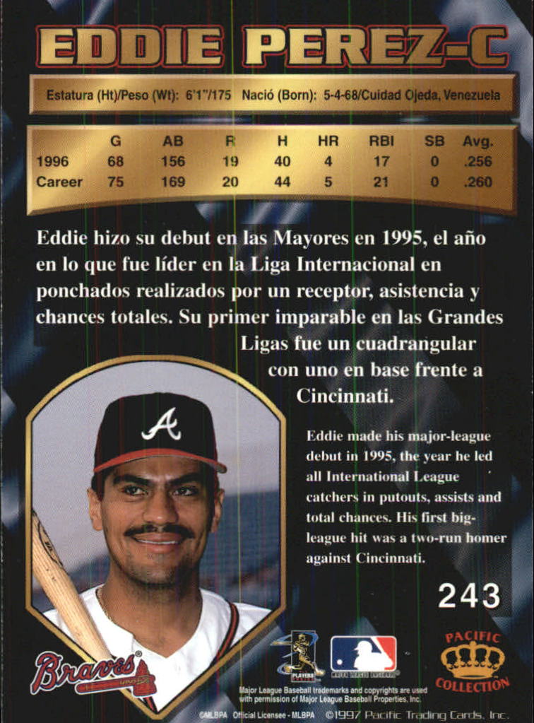 B1494- 1997 Pacific Baseball Cards 1-250 +Rookies -You Pick- 15+ FREE US SHIP - Picture 419 of 425