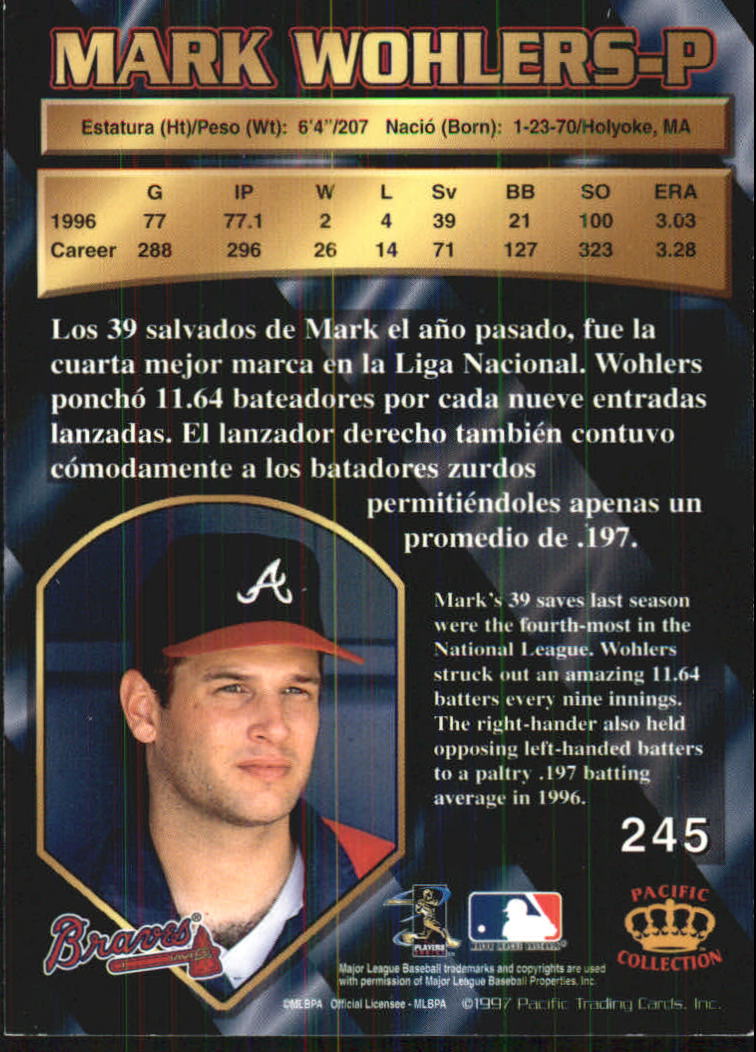 B1494- 1997 Pacific Baseball Cards 1-250 +Rookies -You Pick- 15+ FREE US SHIP - Picture 423 of 425