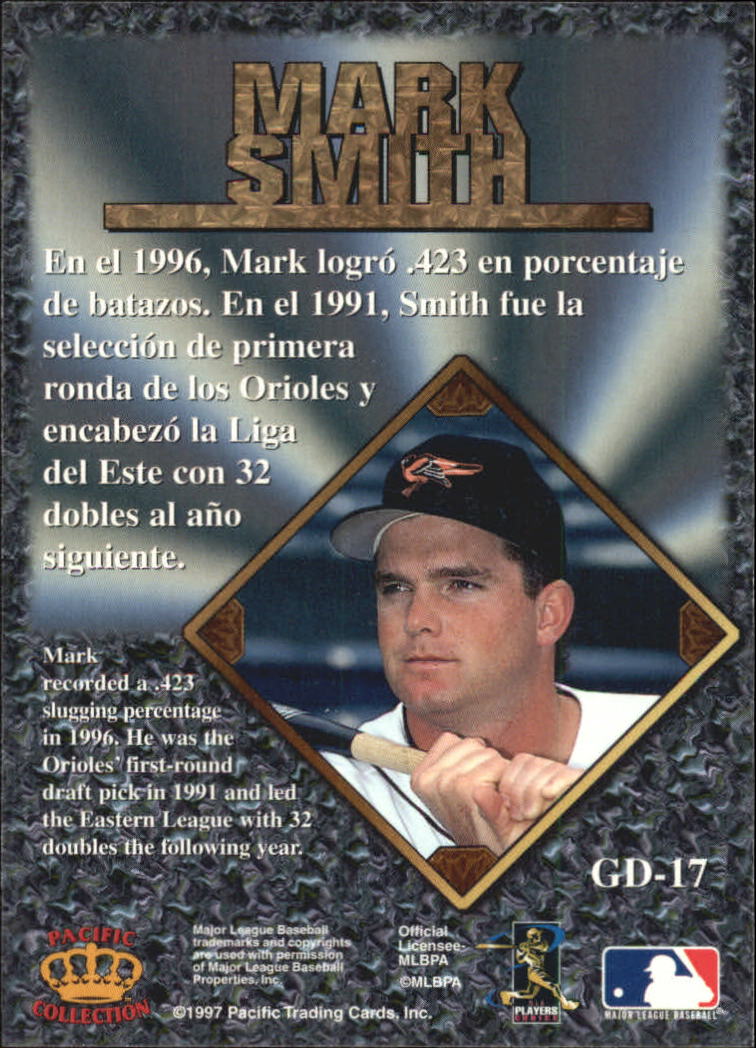 1997 Pacific Prisms Gems of the Diamond #GD17 Mark Smith back image