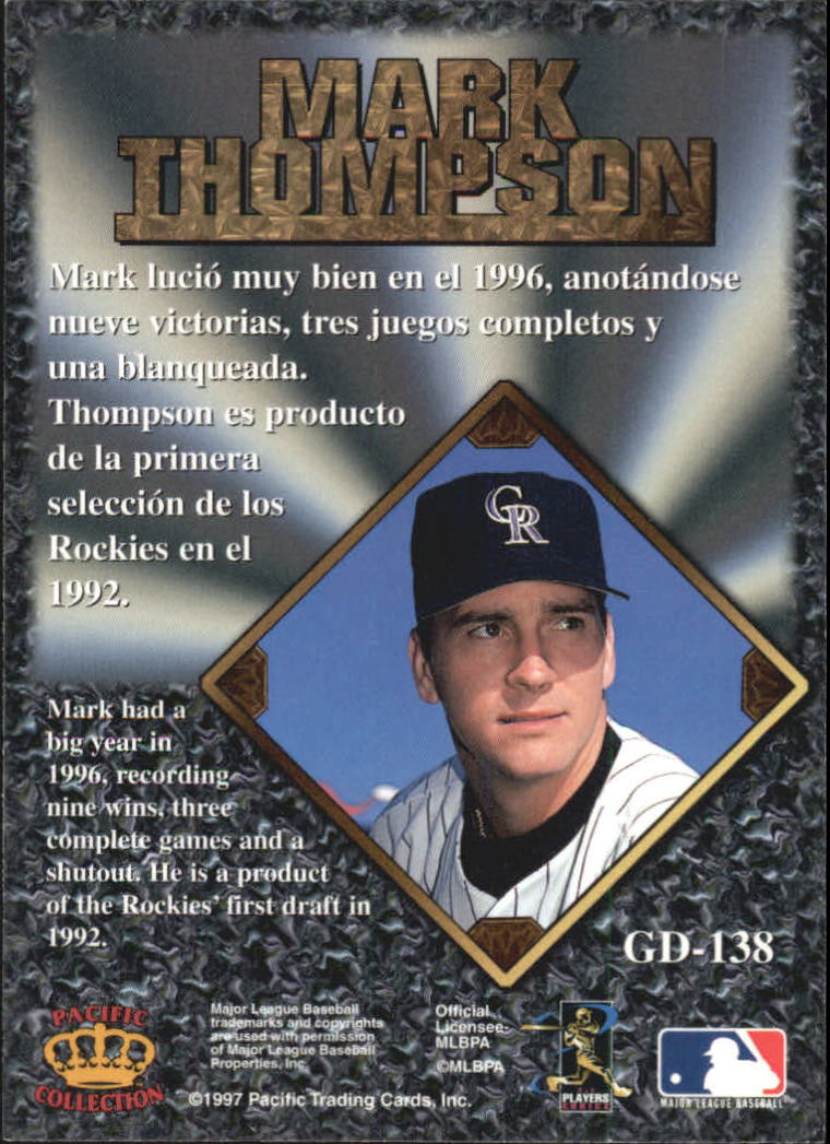 B2821- 1997 Pacific Prisms Gems BB Card #s 1-220 -You Pick- 15+ FREE US SHIP - Picture 160 of 316