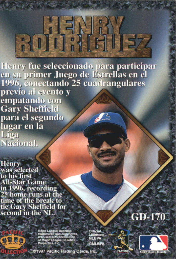 1997 Pacific Prisms Gems of the Diamond #GD170 Henry Rodriguez back image