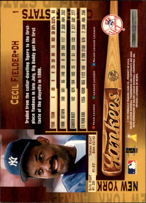 B1775- 1997 Pinnacle Baseball Cards 1-200 +Inserts -You Pick- 15+ FREE US SHIP - Picture 3 of 418