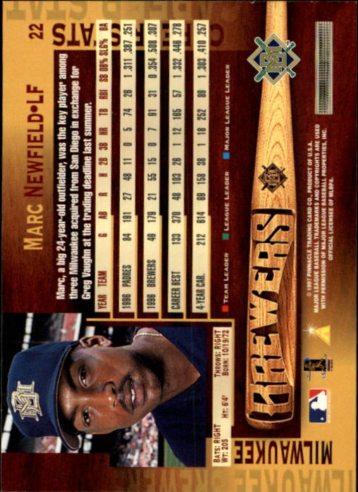 B1775- 1997 Pinnacle Baseball Cards 1-200 +Inserts -You Pick- 15+ FREE US SHIP - Picture 45 of 418