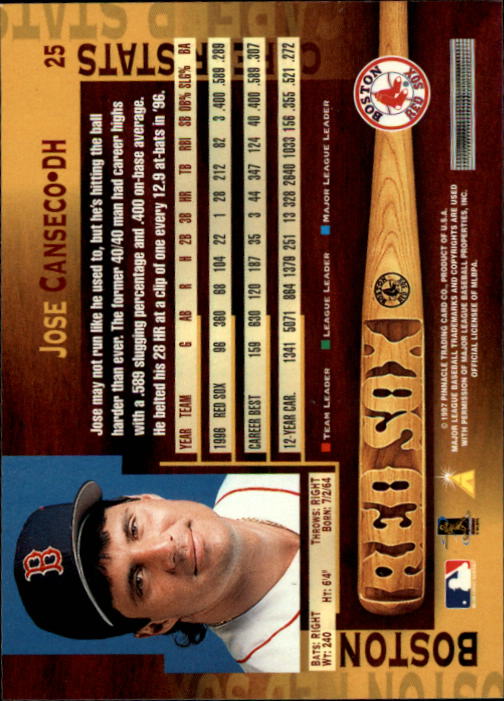 B1775- 1997 Pinnacle Baseball Cards 1-200 +Inserts -You Pick- 15+ FREE US SHIP - Picture 51 of 418