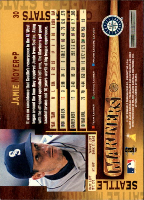 B1775- 1997 Pinnacle Baseball Cards 1-200 +Inserts -You Pick- 15+ FREE US SHIP - Picture 61 of 418