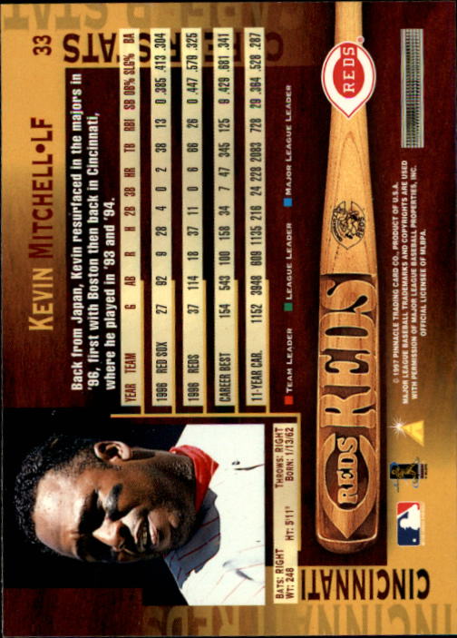 B1775- 1997 Pinnacle Baseball Cards 1-200 +Inserts -You Pick- 15+ FREE US SHIP - Picture 67 of 418