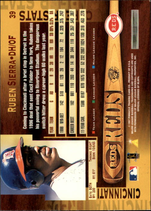 B1775- 1997 Pinnacle Baseball Cards 1-200 +Inserts -You Pick- 15+ FREE US SHIP - Picture 77 of 418