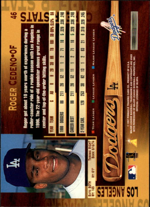 B1775- 1997 Pinnacle Baseball Cards 1-200 +Inserts -You Pick- 15+ FREE US SHIP - Picture 91 of 418
