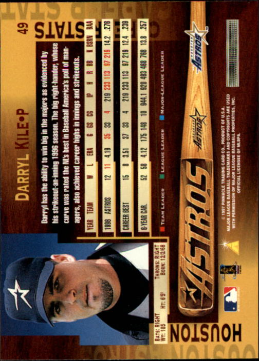 B1775- 1997 Pinnacle Baseball Cards 1-200 +Inserts -You Pick- 15+ FREE US SHIP - Picture 97 of 418
