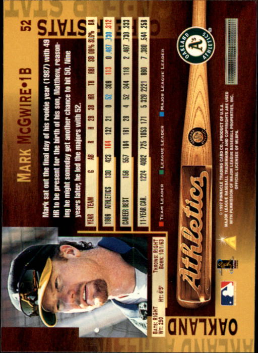 B1775- 1997 Pinnacle Baseball Cards 1-200 +Inserts -You Pick- 15+ FREE US SHIP - Picture 103 of 418