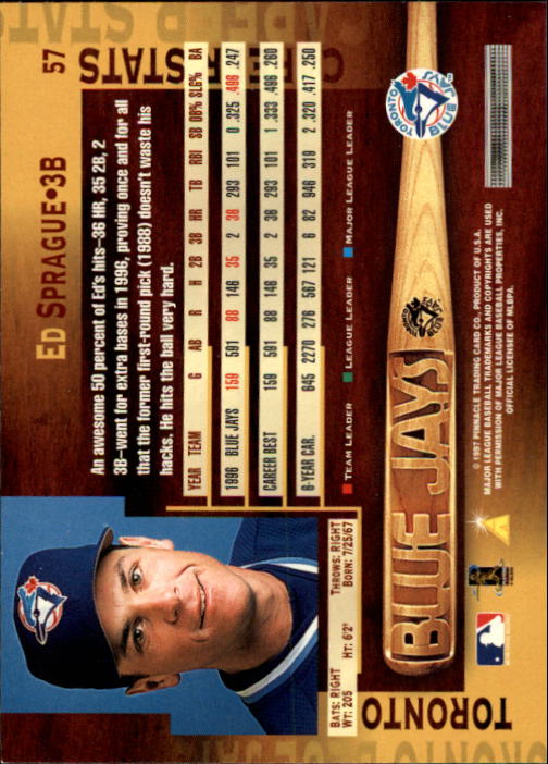 B1775- 1997 Pinnacle Baseball Cards 1-200 +Inserts -You Pick- 15+ FREE US SHIP - Picture 113 of 418