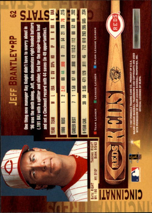 B1775- 1997 Pinnacle Baseball Cards 1-200 +Inserts -You Pick- 15+ FREE US SHIP - Picture 123 of 418