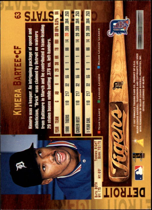 B1775- 1997 Pinnacle Baseball Cards 1-200 +Inserts -You Pick- 15+ FREE US SHIP - Picture 125 of 418