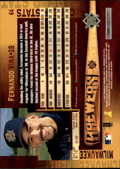 B1775- 1997 Pinnacle Baseball Cards 1-200 +Inserts -You Pick- 15+ FREE US SHIP - Picture 127 of 418