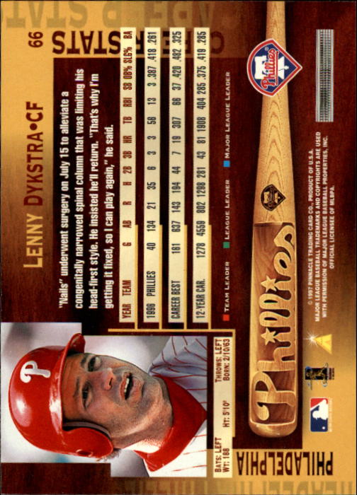 B1775- 1997 Pinnacle Baseball Cards 1-200 +Inserts -You Pick- 15+ FREE US SHIP - Picture 131 of 418
