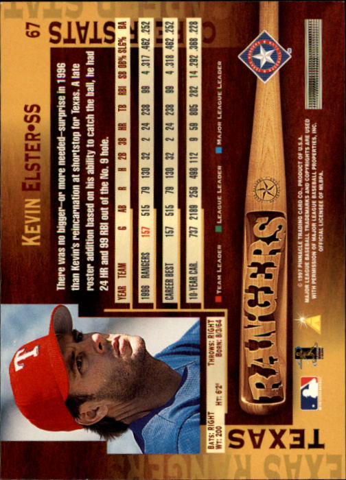 B1775- 1997 Pinnacle Baseball Cards 1-200 +Inserts -You Pick- 15+ FREE US SHIP - Picture 133 of 418