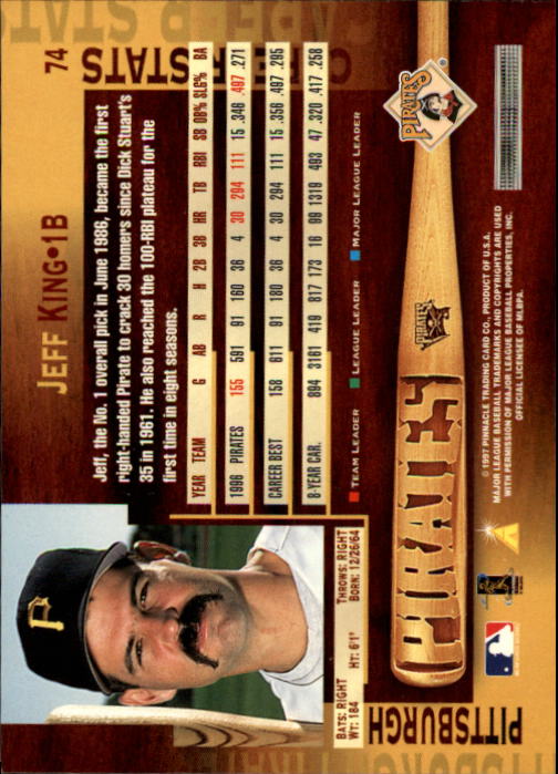 B1775- 1997 Pinnacle Baseball Cards 1-200 +Inserts -You Pick- 15+ FREE US SHIP - Picture 147 of 418