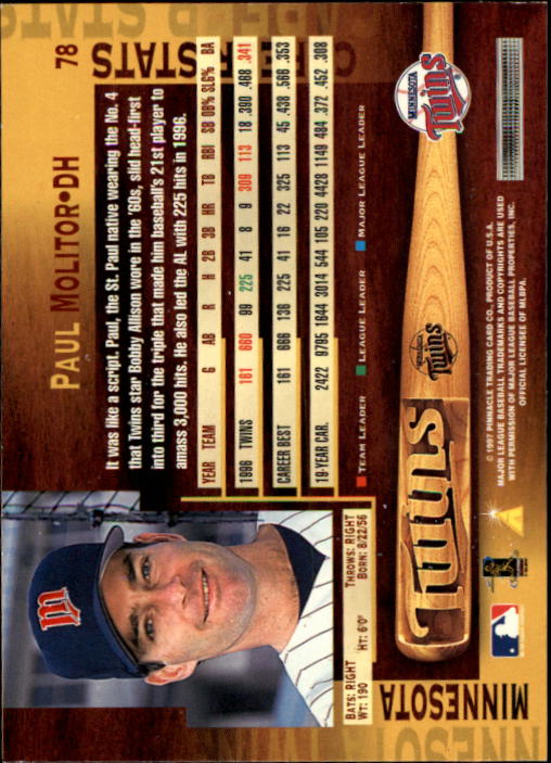 B1775- 1997 Pinnacle Baseball Cards 1-200 +Inserts -You Pick- 15+ FREE US SHIP - Picture 155 of 418