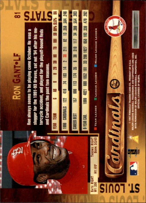 B1775- 1997 Pinnacle Baseball Cards 1-200 +Inserts -You Pick- 15+ FREE US SHIP - Picture 161 of 418