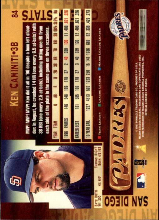 B1775- 1997 Pinnacle Baseball Cards 1-200 +Inserts -You Pick- 15+ FREE US SHIP - Picture 167 of 418