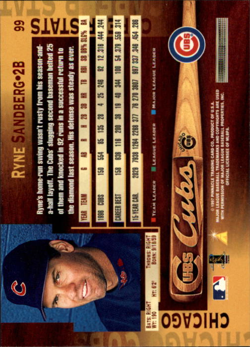 B1775- 1997 Pinnacle Baseball Cards 1-200 +Inserts -You Pick- 15+ FREE US SHIP - Picture 197 of 418