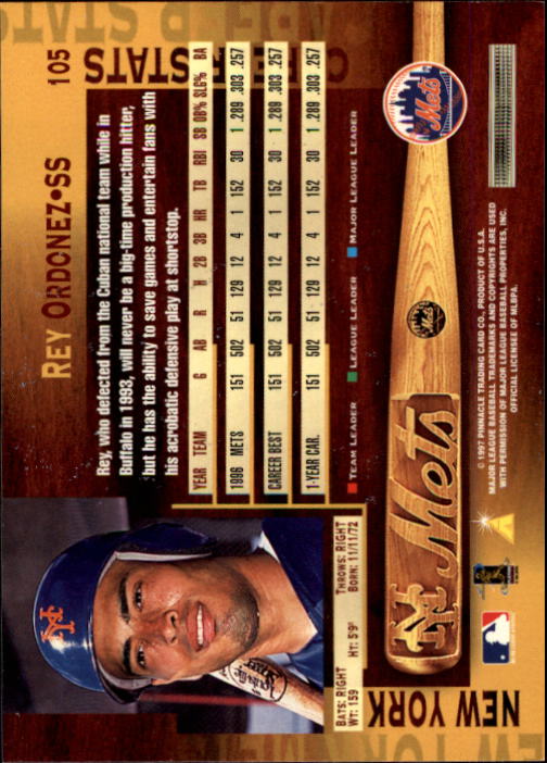 B1775- 1997 Pinnacle Baseball Cards 1-200 +Inserts -You Pick- 15+ FREE US SHIP - Picture 209 of 418