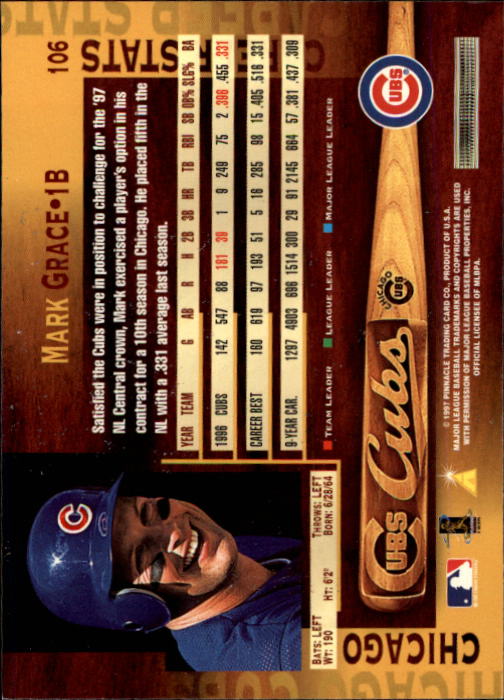 B1775- 1997 Pinnacle Baseball Cards 1-200 +Inserts -You Pick- 15+ FREE US SHIP - Picture 211 of 418