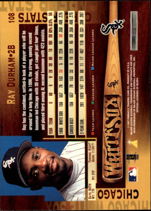 B1775- 1997 Pinnacle Baseball Cards 1-200 +Inserts -You Pick- 15+ FREE US SHIP - Picture 215 of 418