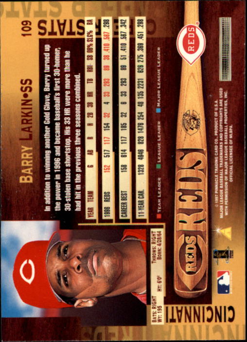 B1775- 1997 Pinnacle Baseball Cards 1-200 +Inserts -You Pick- 15+ FREE US SHIP - Picture 217 of 418