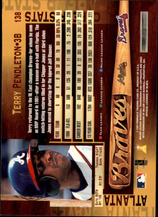 B1775- 1997 Pinnacle Baseball Cards 1-200 +Inserts -You Pick- 15+ FREE US SHIP - Picture 275 of 418